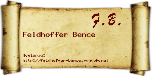 Feldhoffer Bence névjegykártya