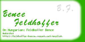 bence feldhoffer business card